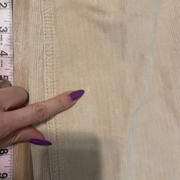 Banana Republic Y2K Corduroy Straight Leg‎ Pants Tan Mid Rise Stretch Size 0 - Picture 8 of 8